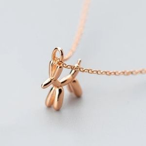925 Sterling Silver Rose Gold Animal Balloon Dog